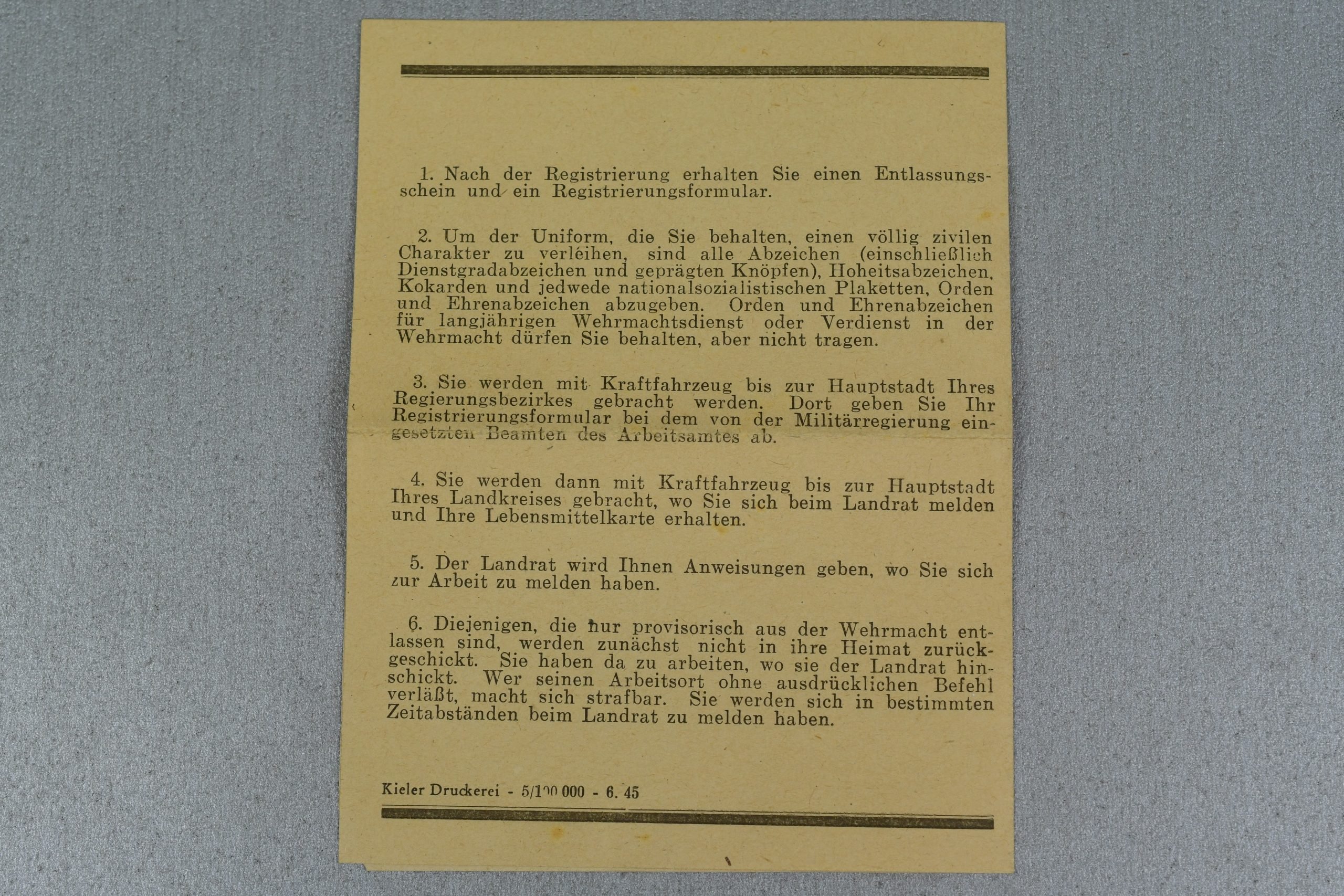 Army (Heer) Wehrpass Hans Flüring Artillerie-Regiment 292 — image 22