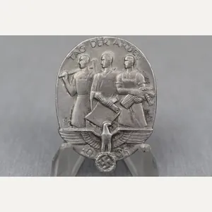 German 'Tag Der Arbeit 1935' tinnie by Adolf Besson