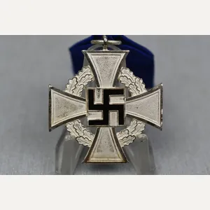 German silver 25 years faithful service medal