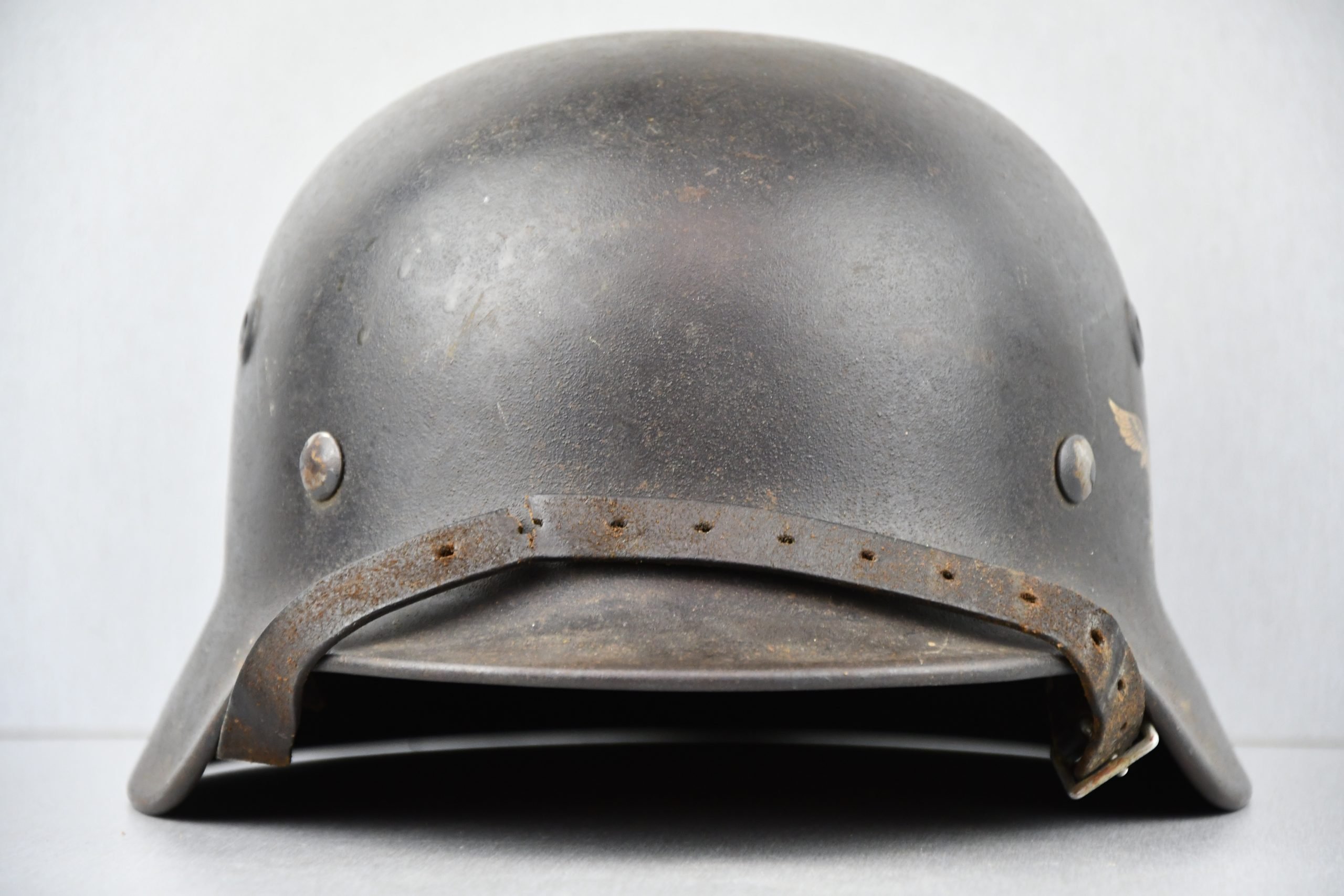 M40 Luftwaffe single decal steel helmet Q64 — image 2