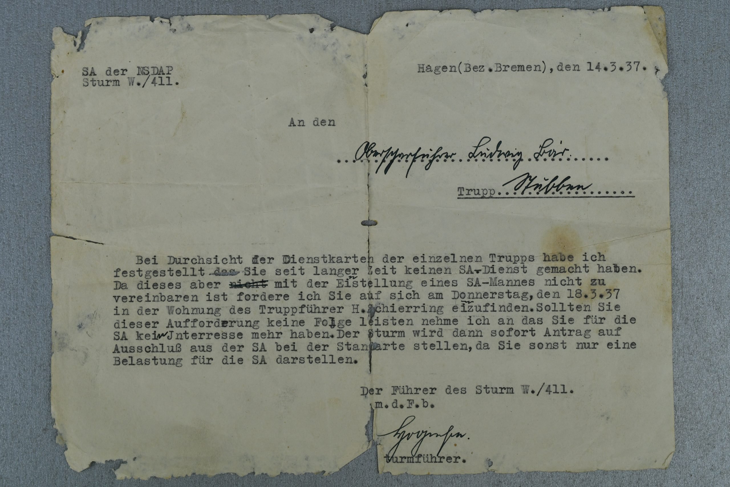 Medal and document grouping Ludwig Bär Panzerjäger-Abteilung 158 — image 40