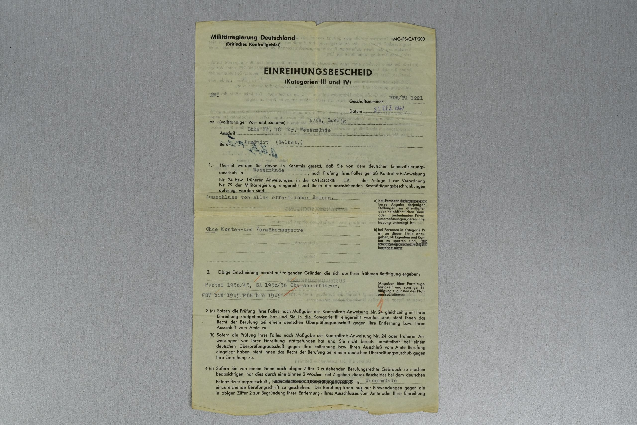 Medal and document grouping Ludwig Bär Panzerjäger-Abteilung 158 — image 46