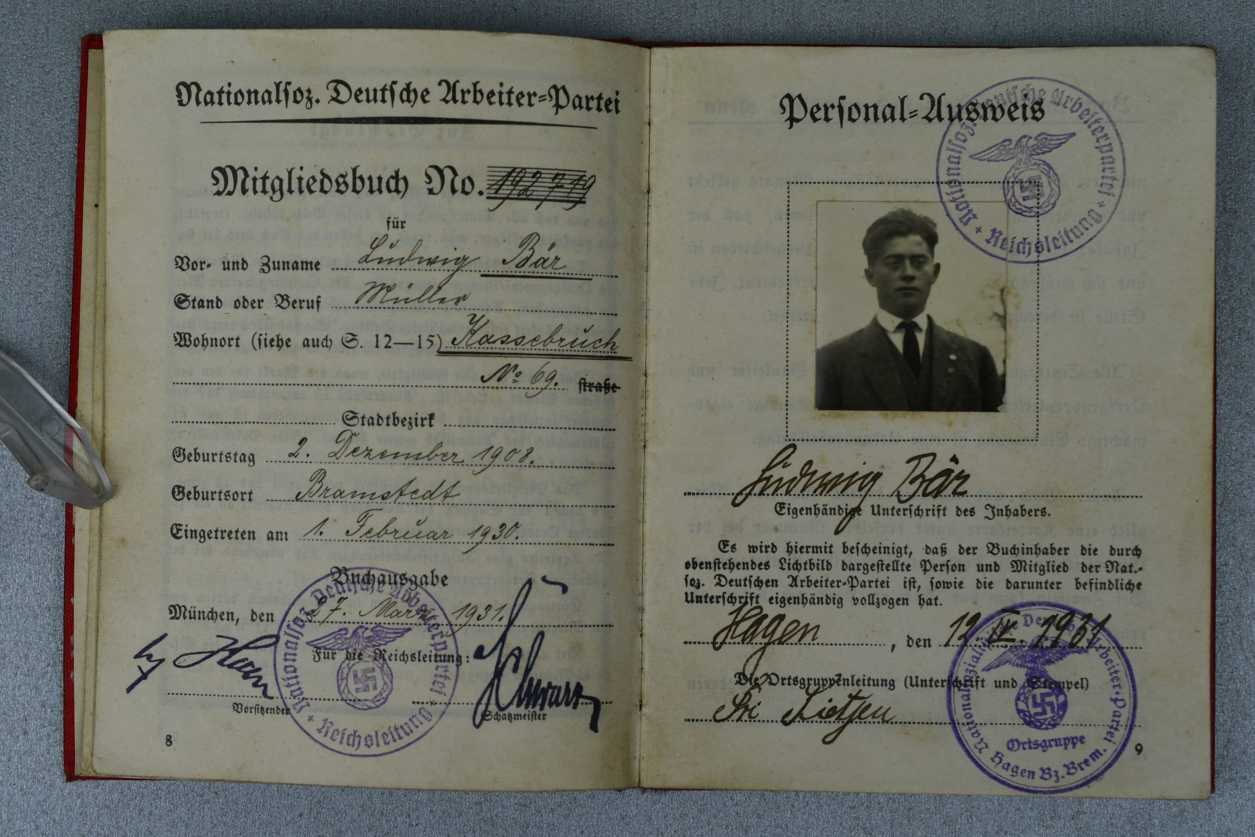 Medal and document grouping Ludwig Bär Panzerjäger-Abteilung 158 — image 51