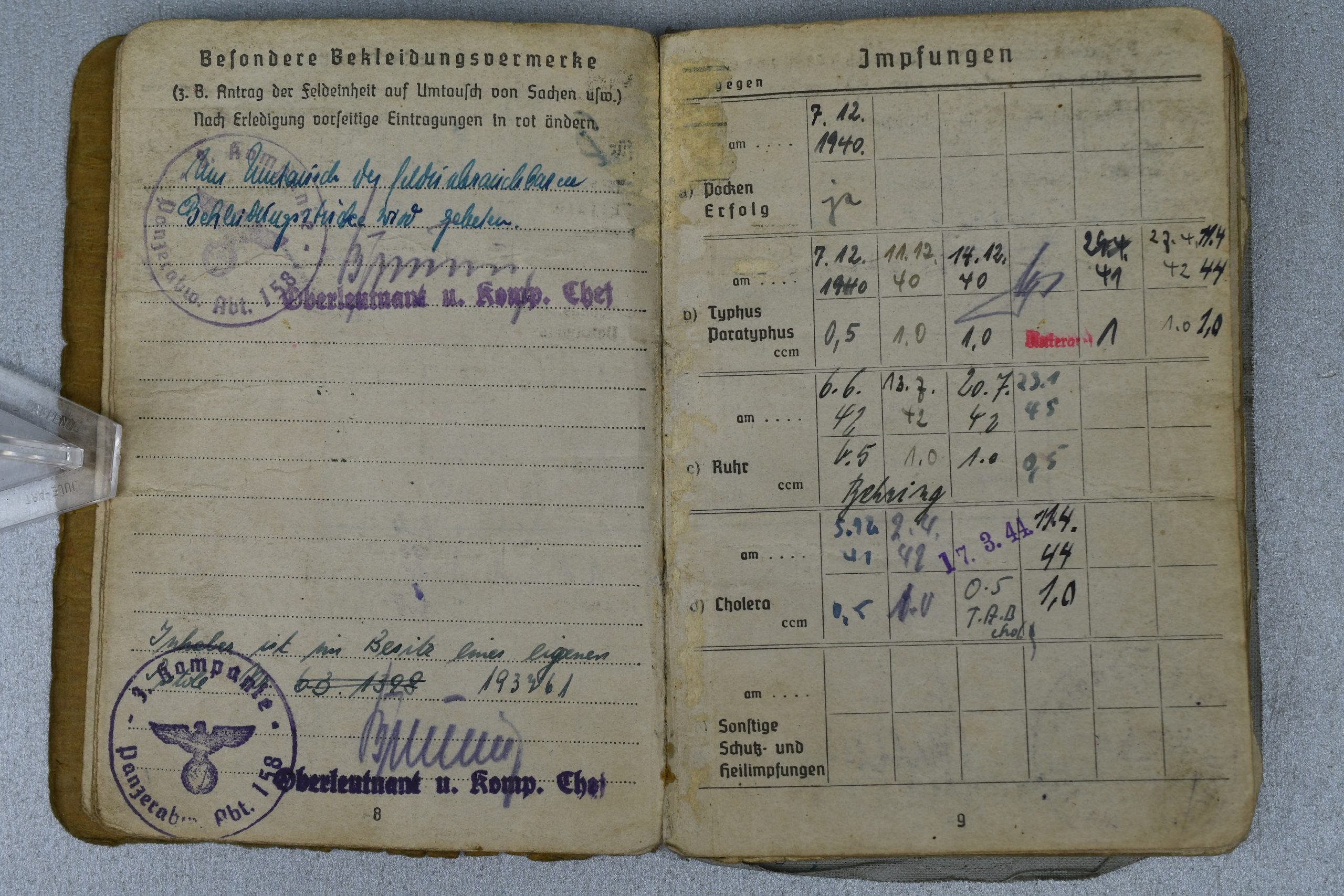 Medal and document grouping Ludwig Bär Panzerjäger-Abteilung 158 — image 73