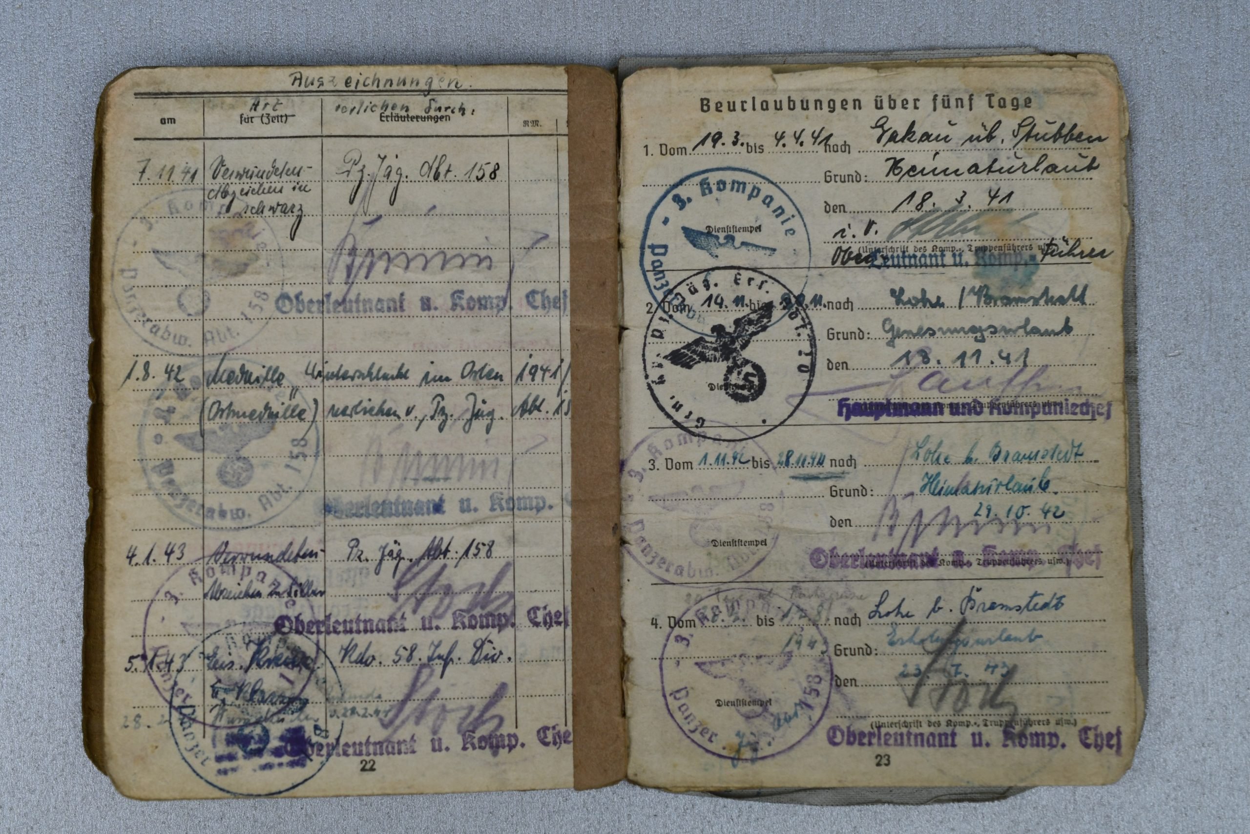 Medal and document grouping Ludwig Bär Panzerjäger-Abteilung 158 — image 80