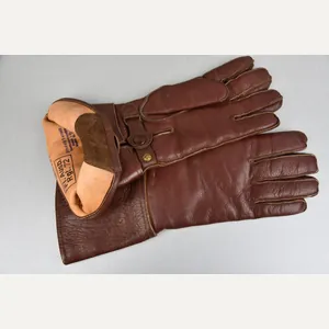 MINT Luftwaffe brown leather pilot gloves unit marked 'LBA' 1939 …
