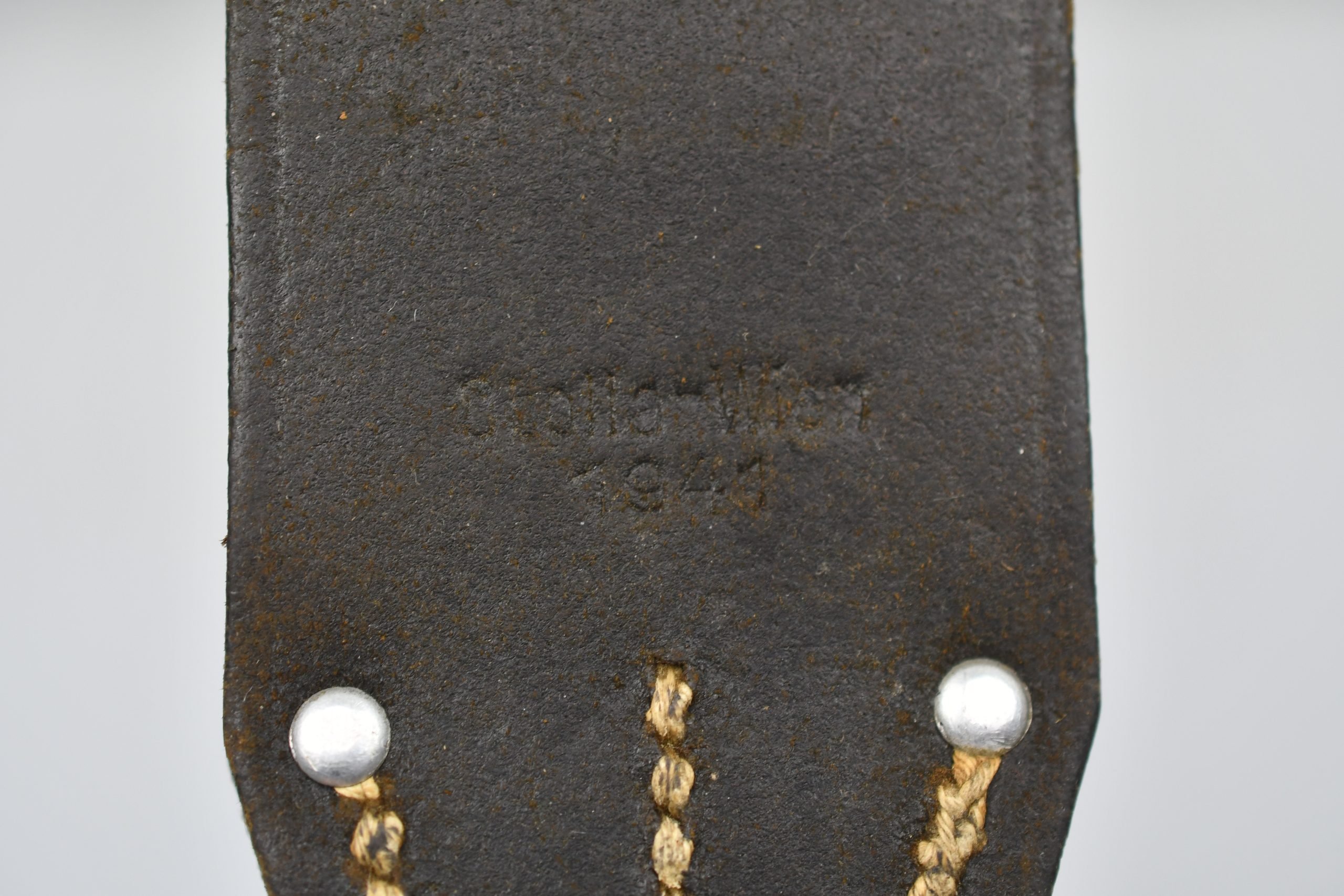 Wehrmacht leather K98 bayonet frog by Stolla Wien 1941 — image 3