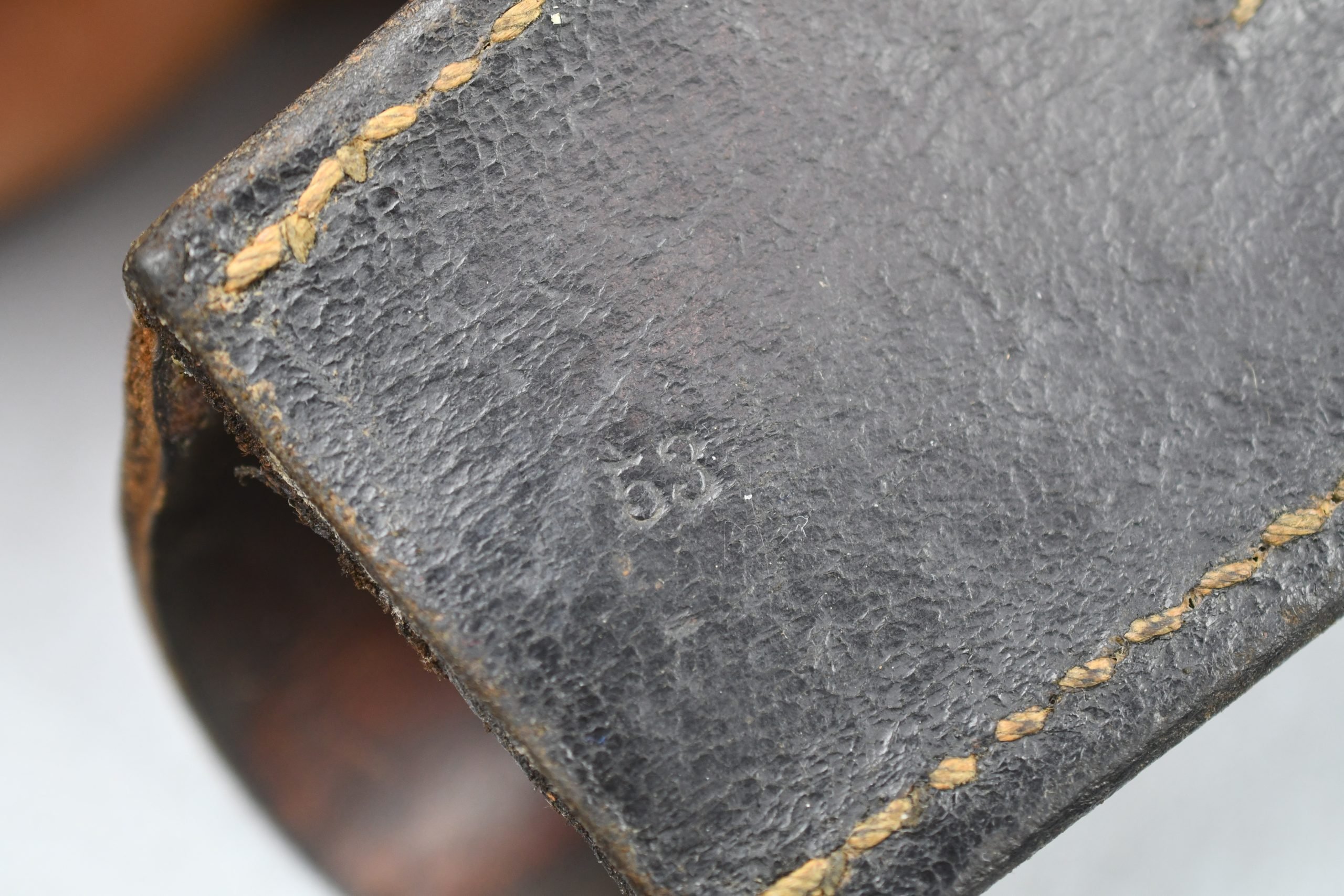 Wehrmacht leather K98 bayonet frog by Walter Ducksch 1941 — image 4