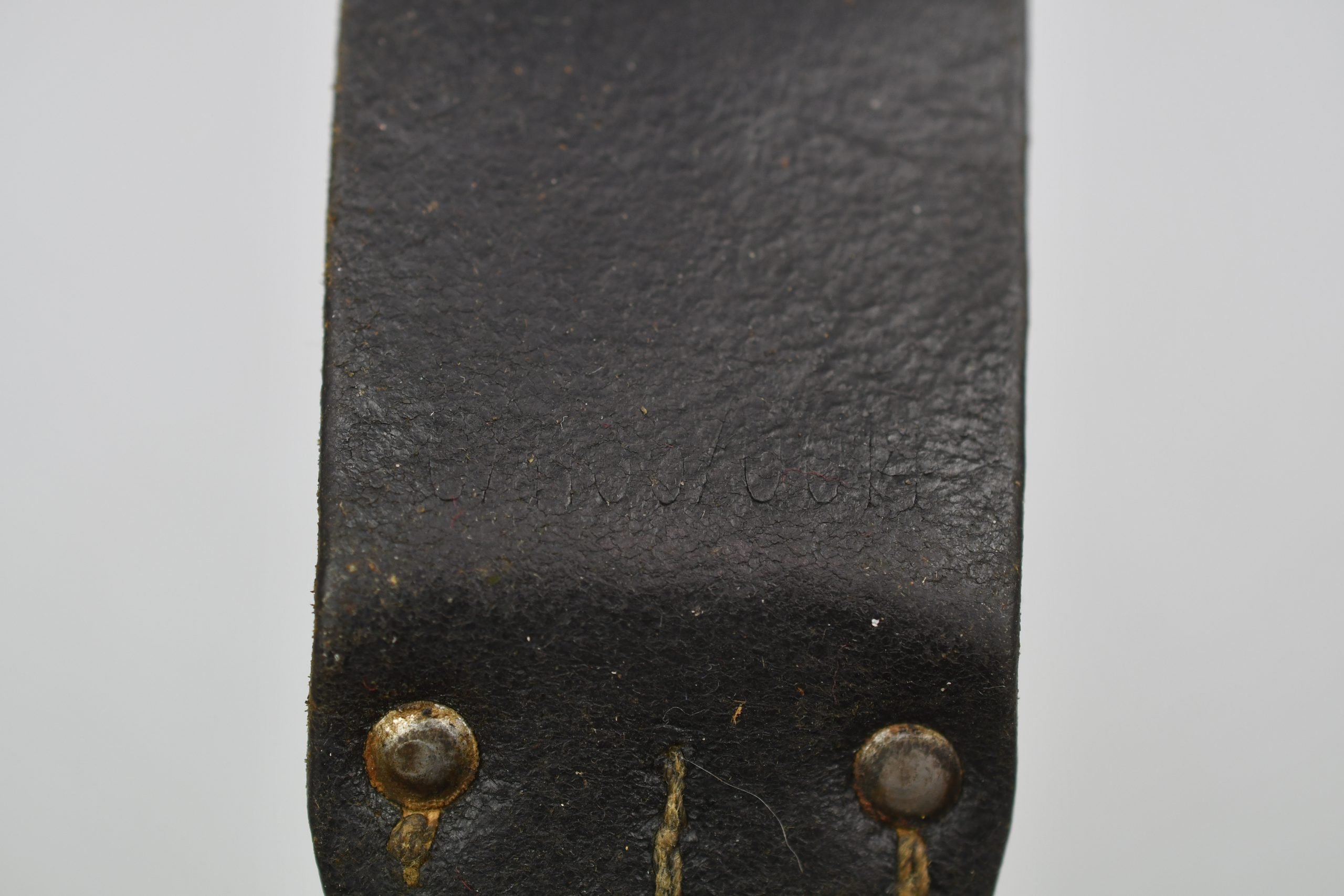 Wehrmacht leather K98 bayonet frog with RBNr. — image 3