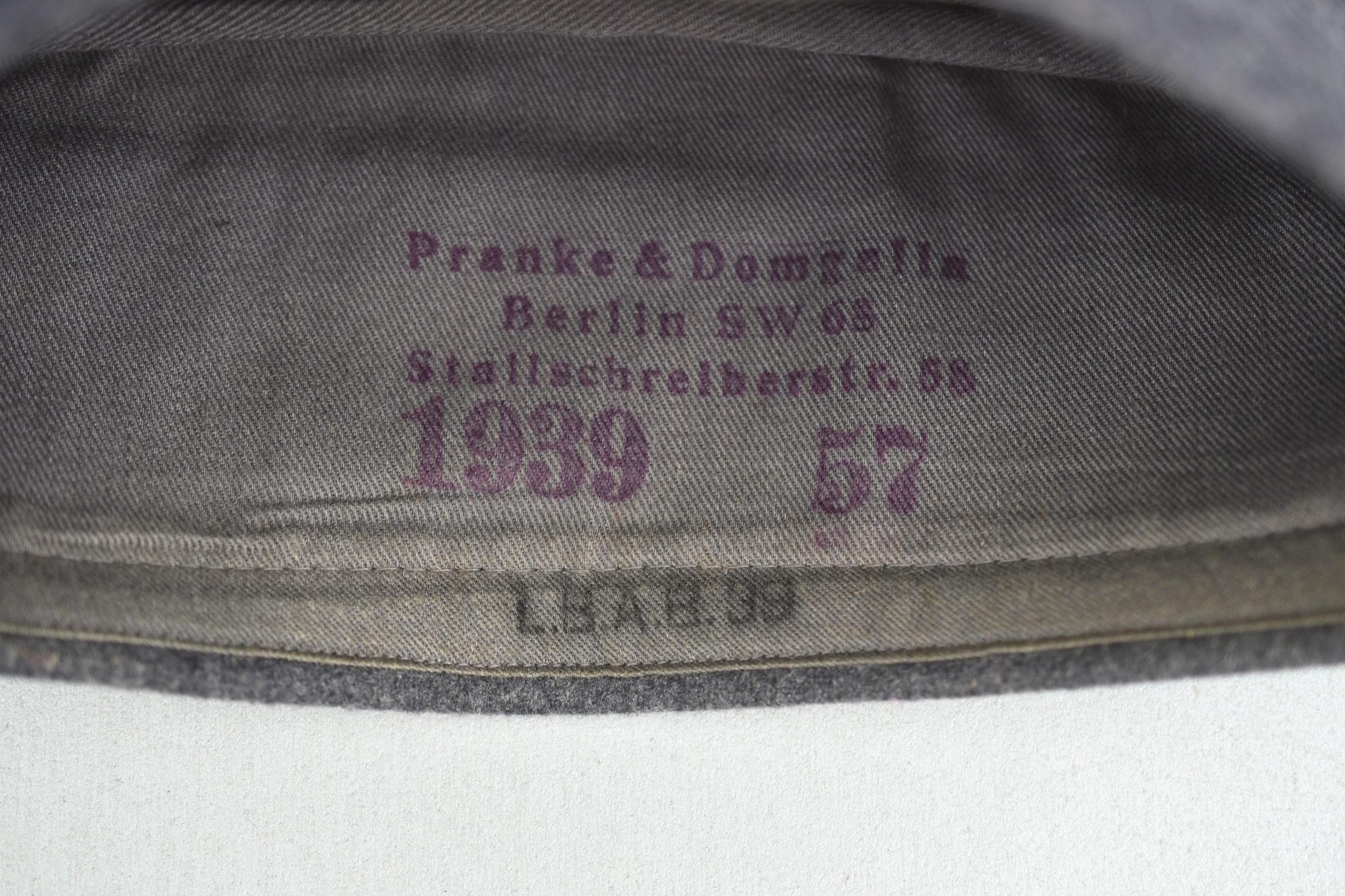 MINT Luftwaffe Overseas Cap 'Schiffchen' by Pranke & Domgala Berlin 'LBA' 1939 — image 12