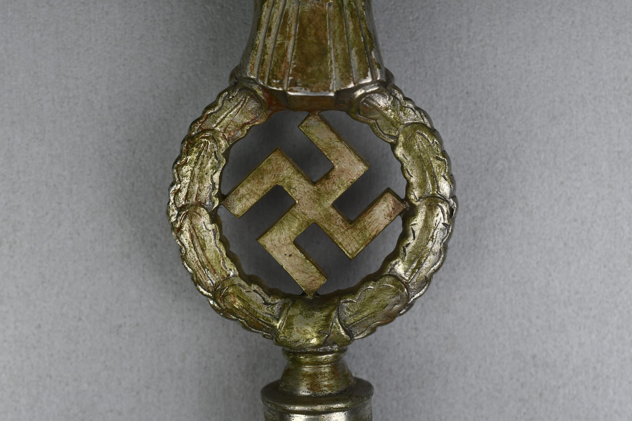 NSDAP nickel silver eagle with swastika flag pole topper — image 10