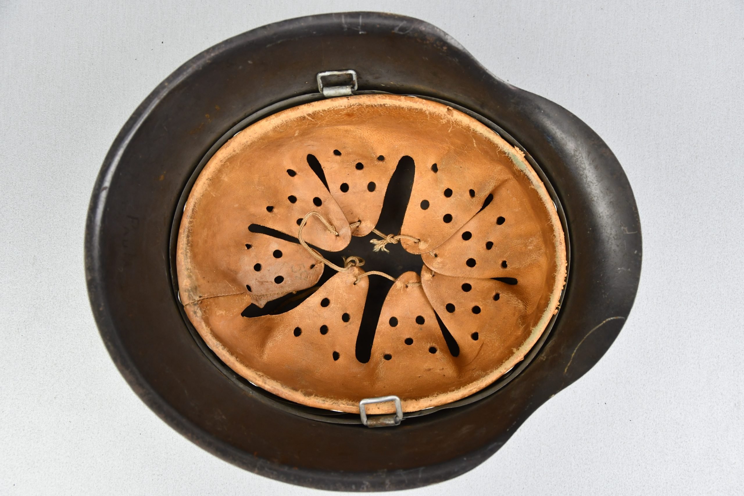 M42 Luftwaffe ex-single decal steel helmet named to 'Paula' NS66 — image 6