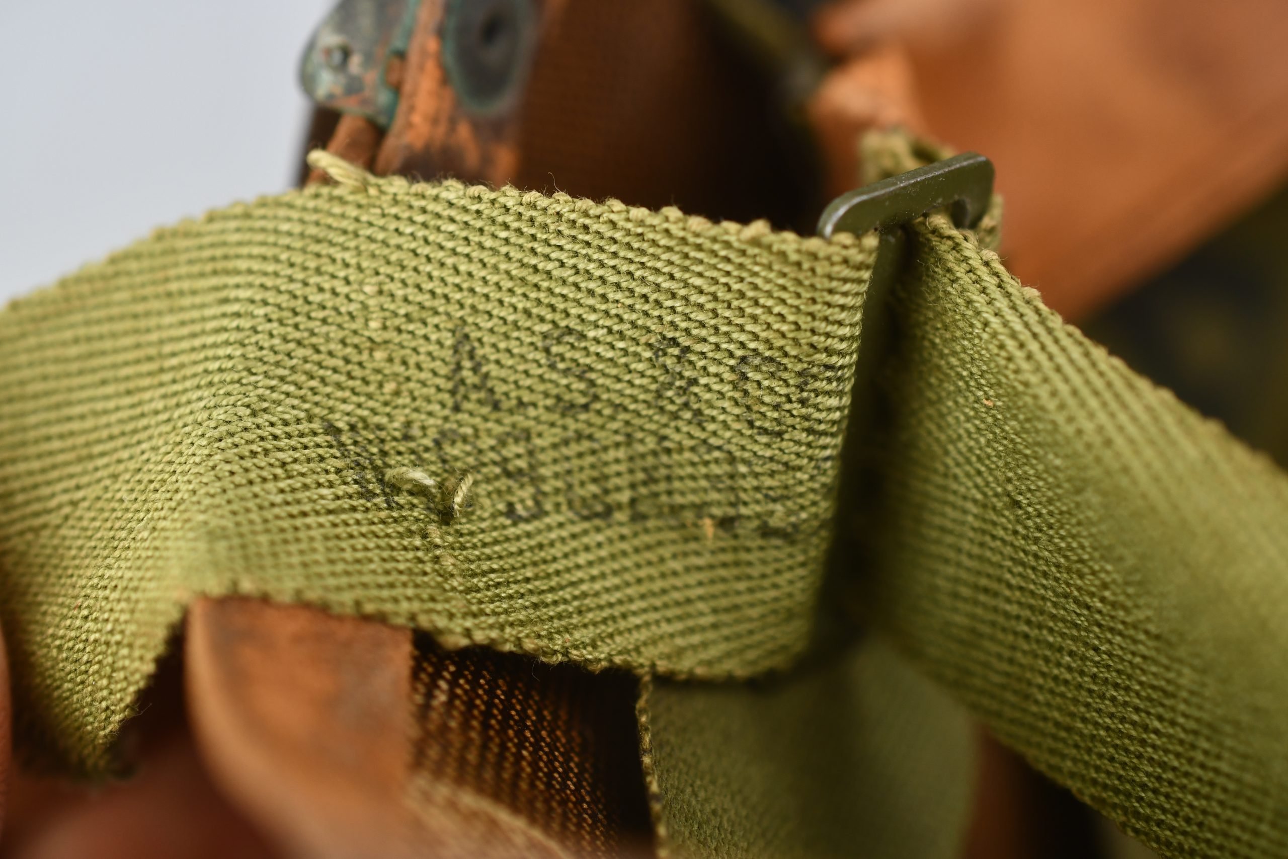 US M1 steel front seam fixed bail helmet with liner by Westinghouse — image 13