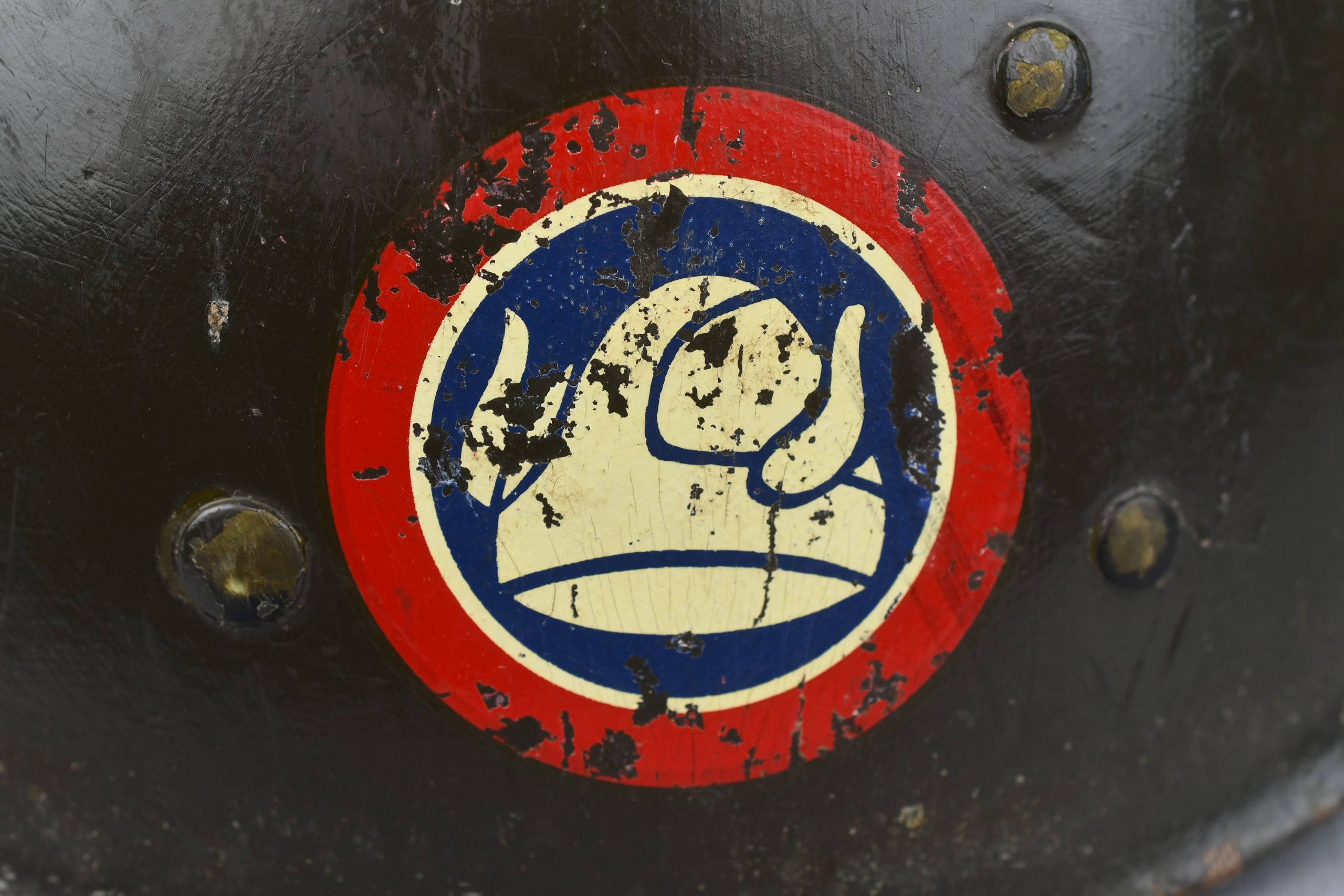 US M1 steel front seam fixed bail helmet with liner by Westinghouse — image 16