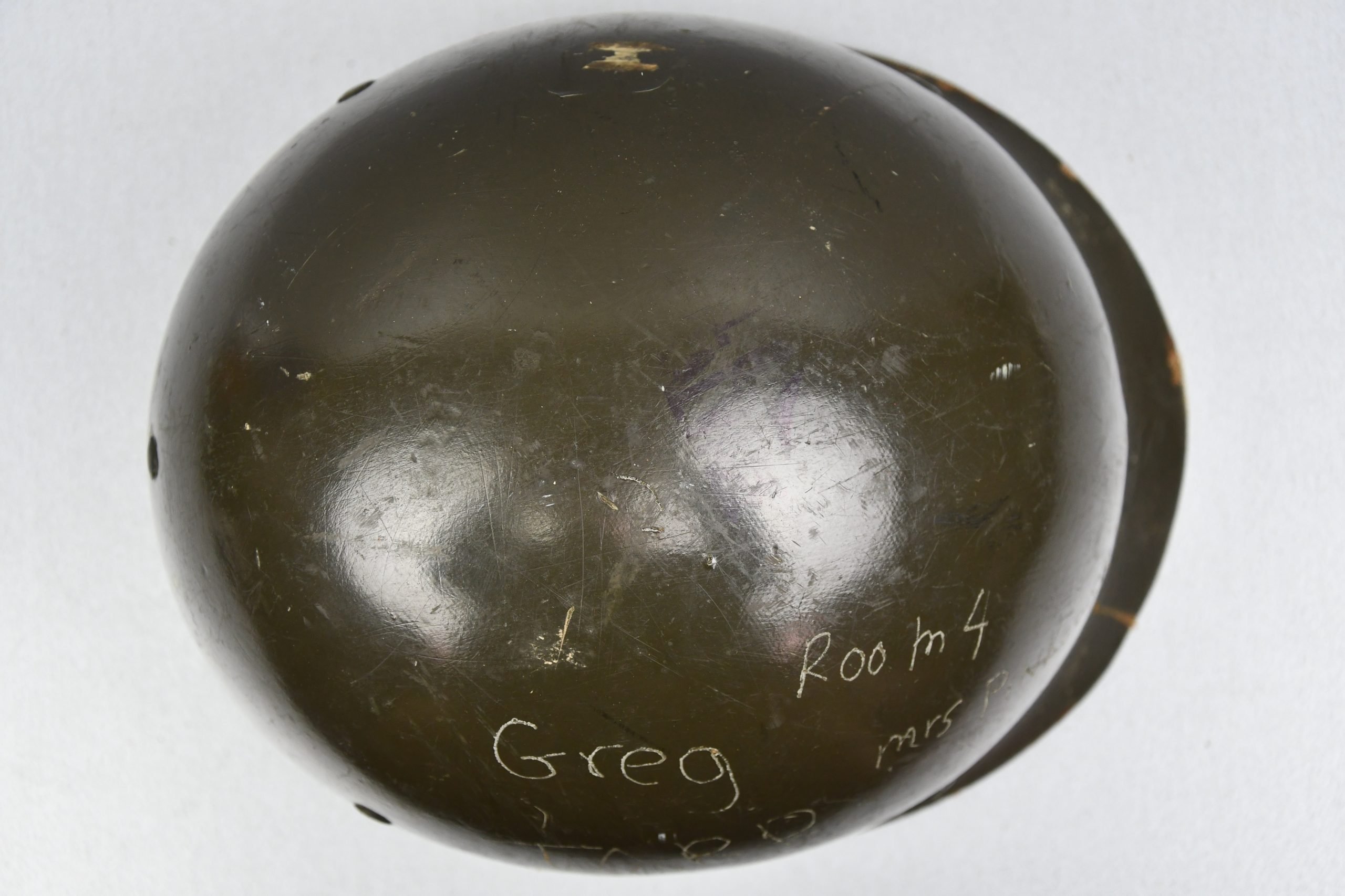 US M1 steel front seam fixed bail helmet with liner by Westinghouse — image 23