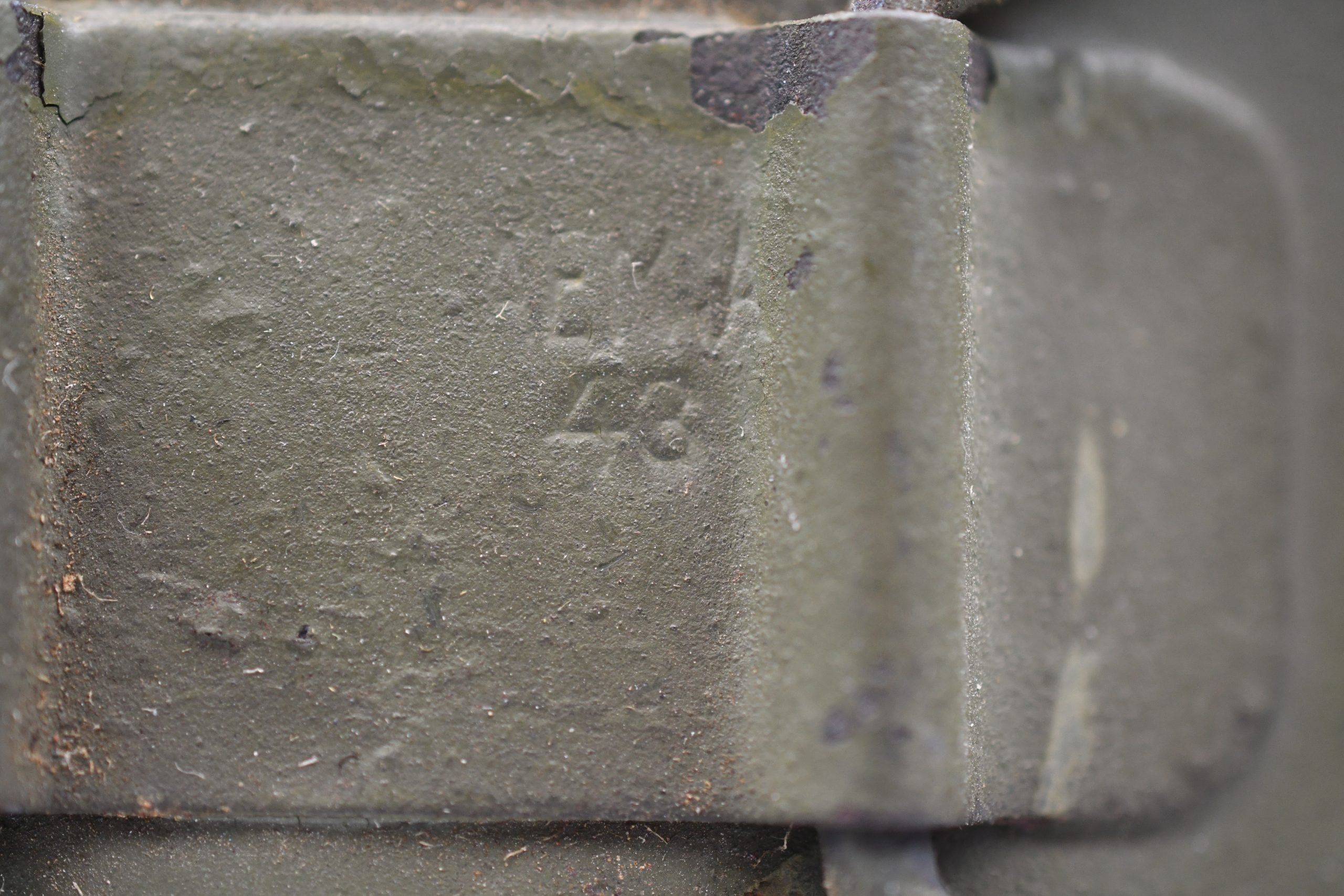 Late war M31 Wehrmacht canteen with rare blue enameled cup by AEMA 1943 — image 6