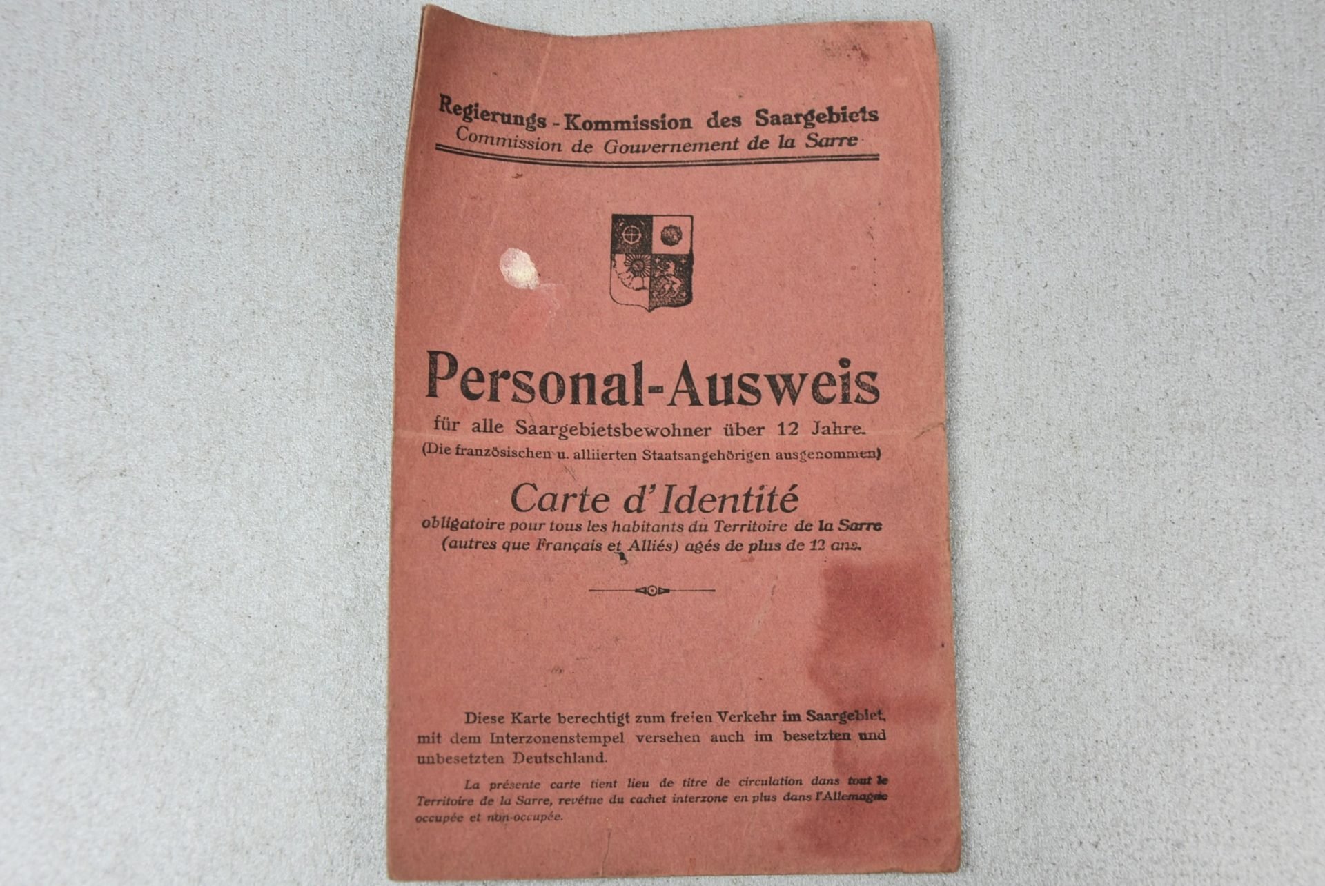 Two identity card from St. Ingbert Saargebiets — image 5
