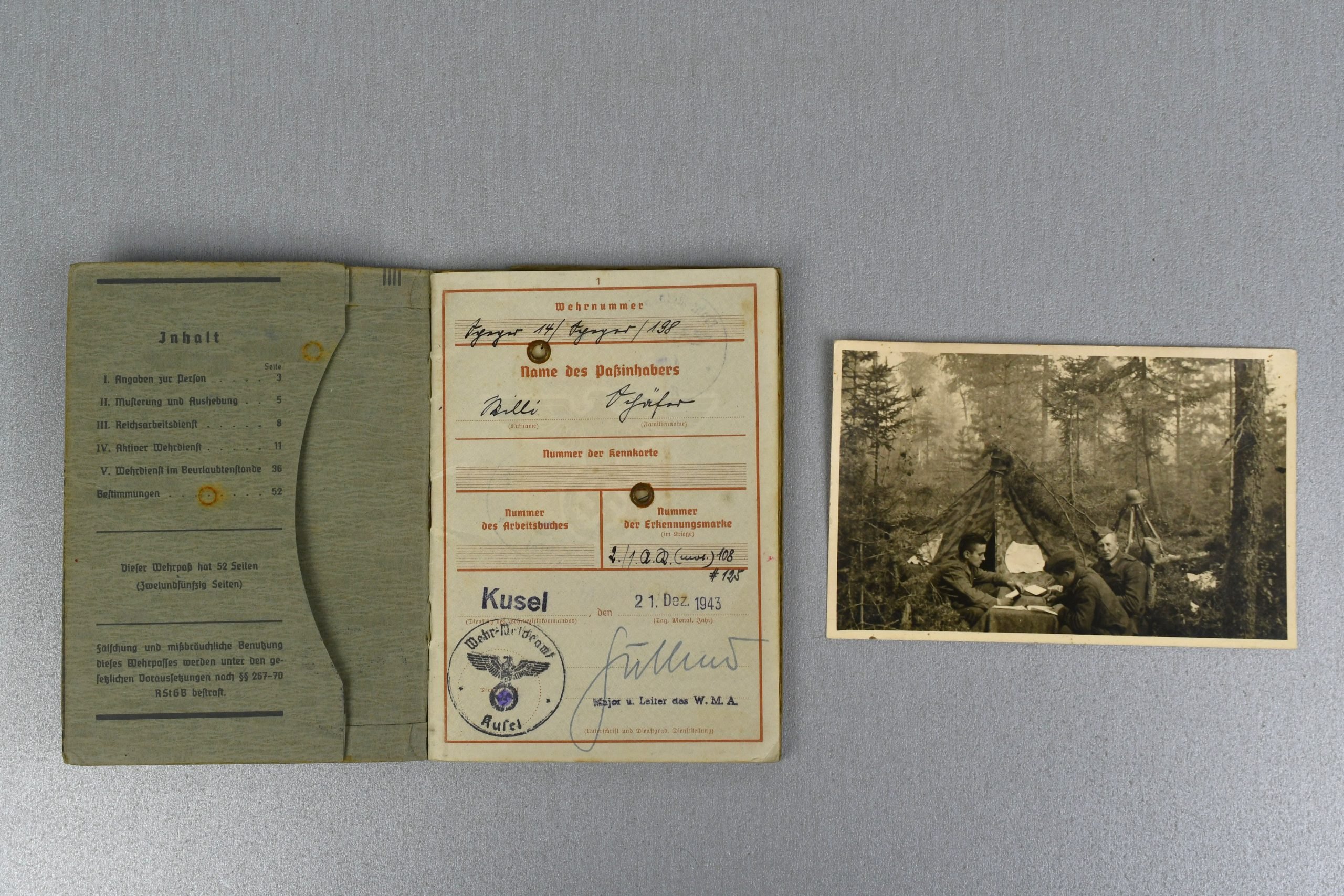 Army (Heer) Werhpass 23. Panzer Division 'Heeres Flak Abteilung 278 (mot.) with many awards and entries — image 17