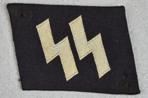 Worn Waffen-SS 'BeVo' collar tab