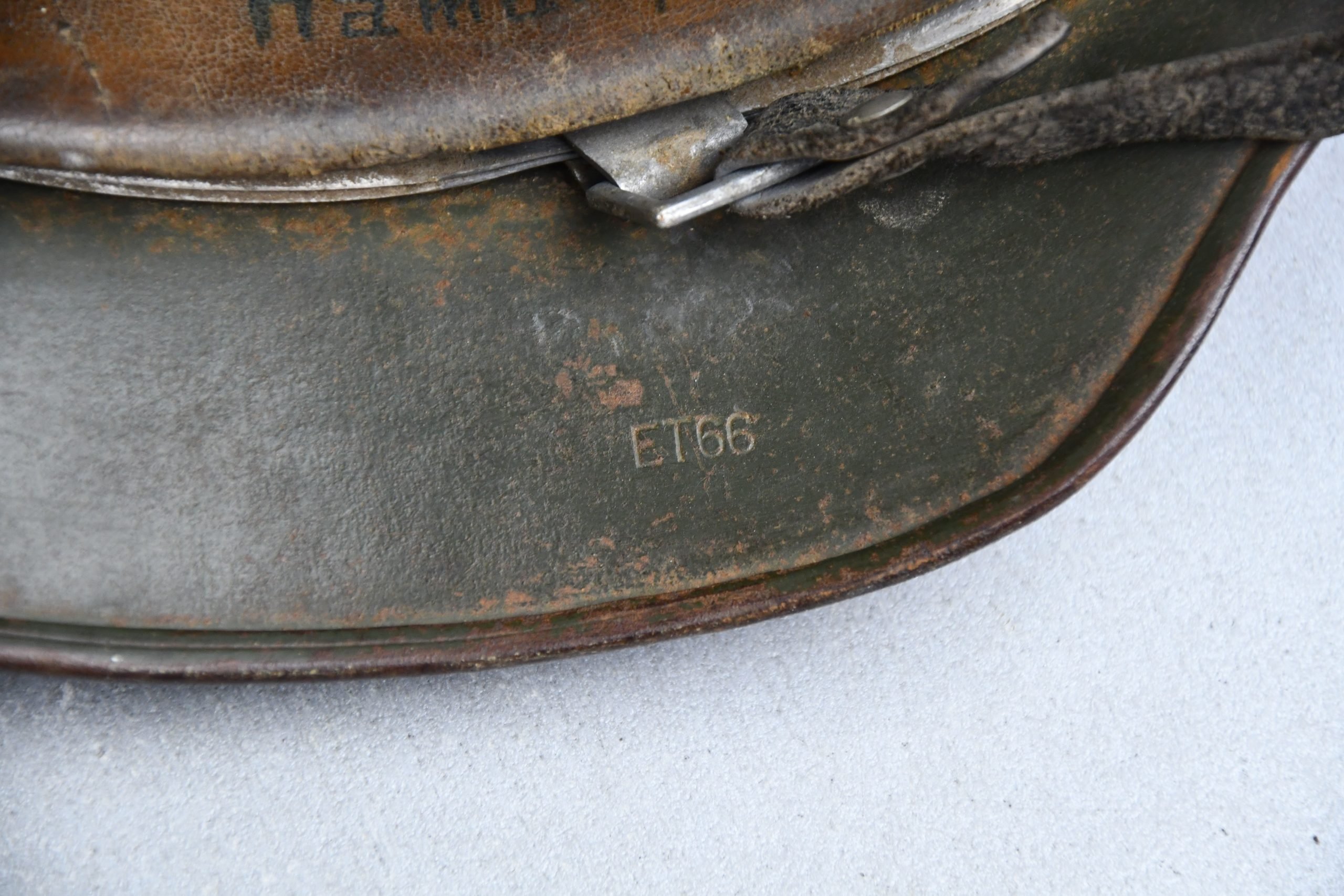 M35 Army (Heer) subtle camouflage helmet SE66 named Hamacher Barthel — image 19