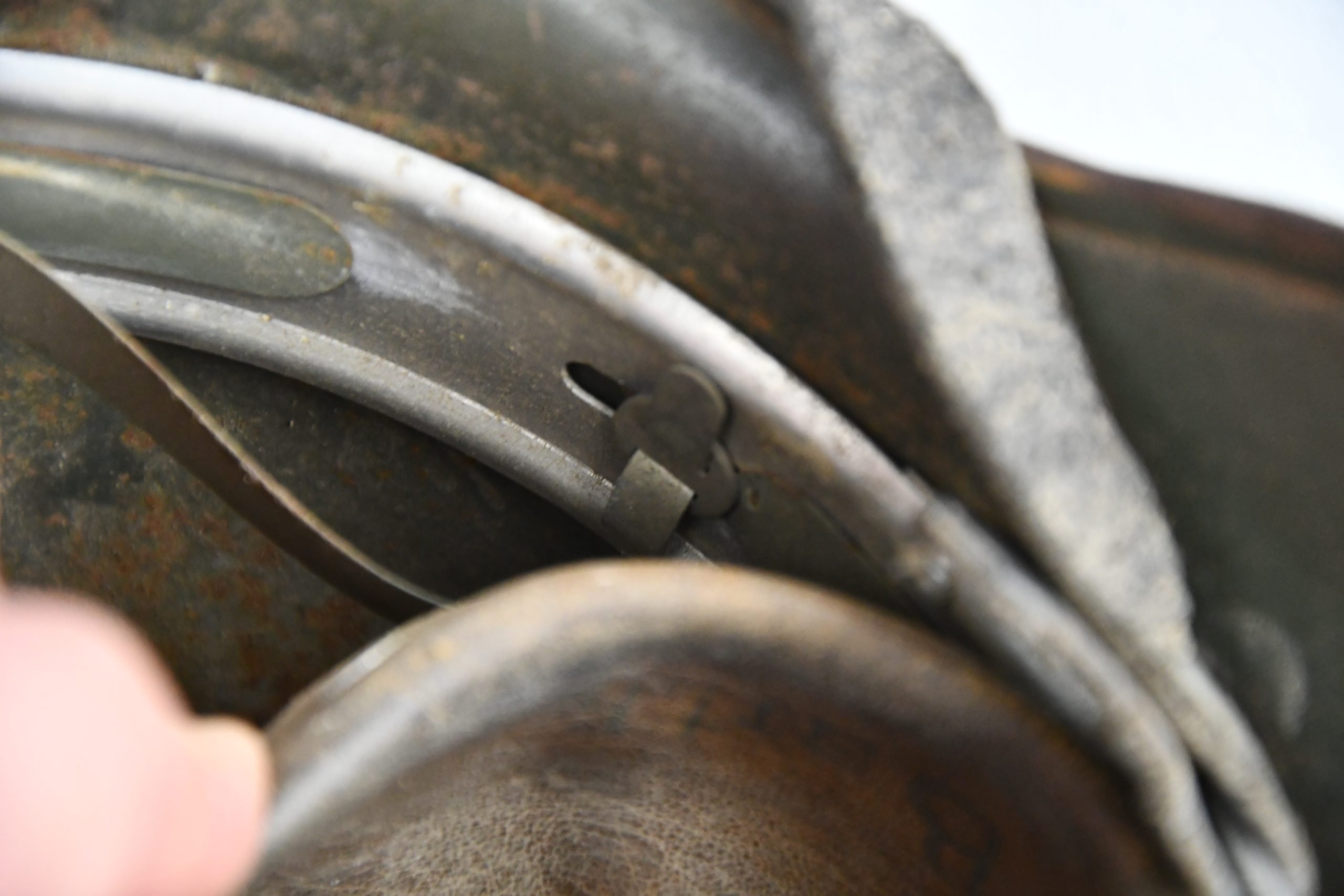 M35 Army (Heer) subtle camouflage helmet SE66 named Hamacher Barthel — image 23