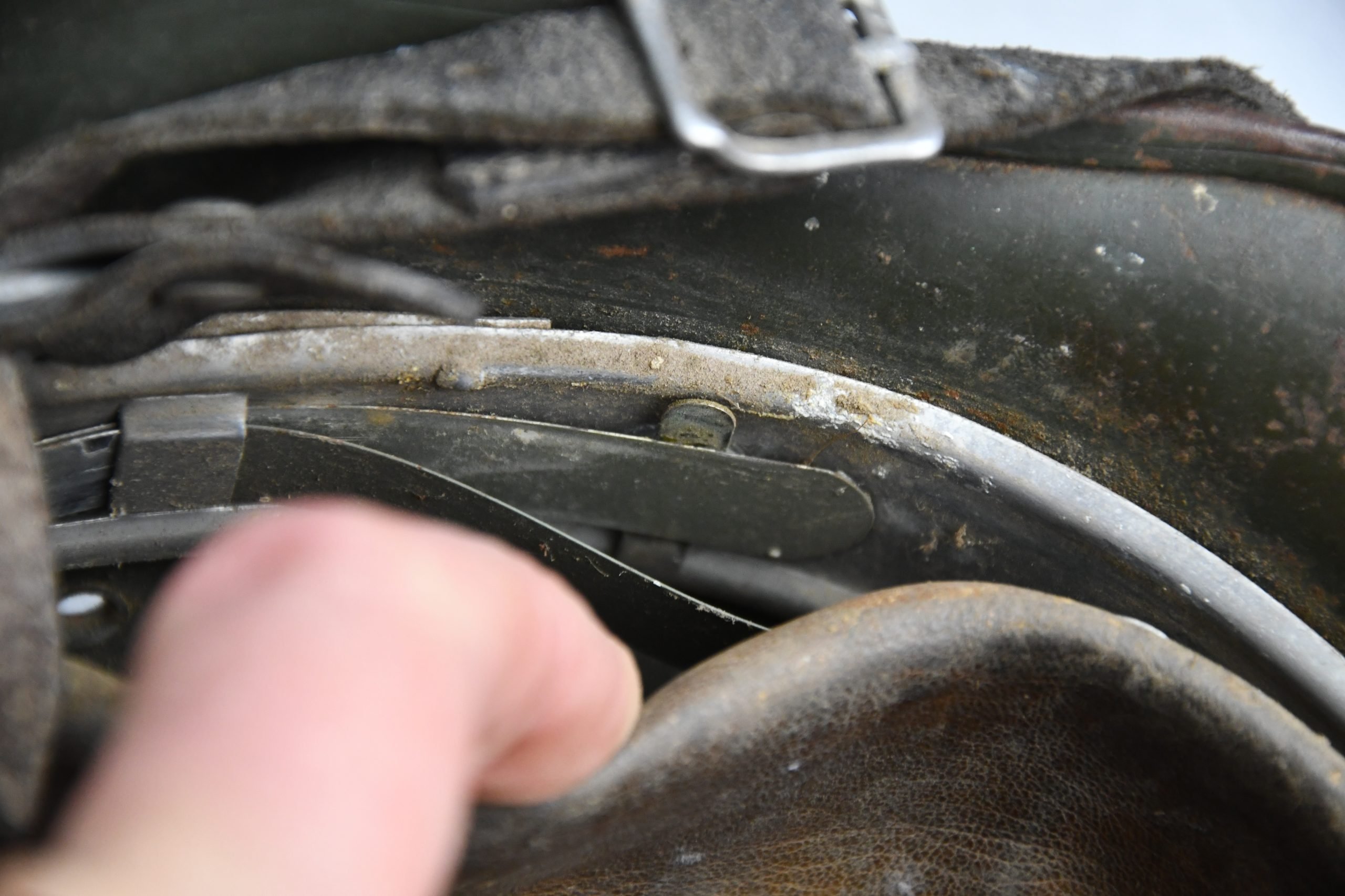 M35 Army (Heer) subtle camouflage helmet SE66 named Hamacher Barthel — image 25