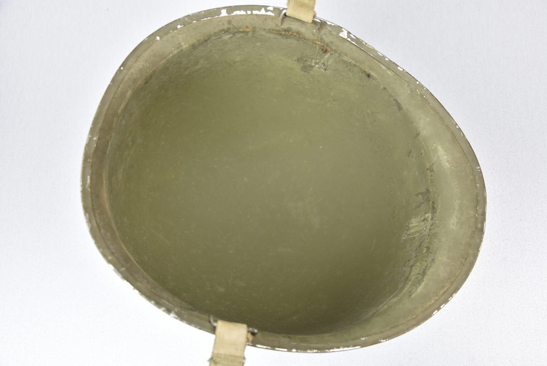 US WW2 M1 front seam fixed bale steel helmet with liner by Westinghouse — image 14