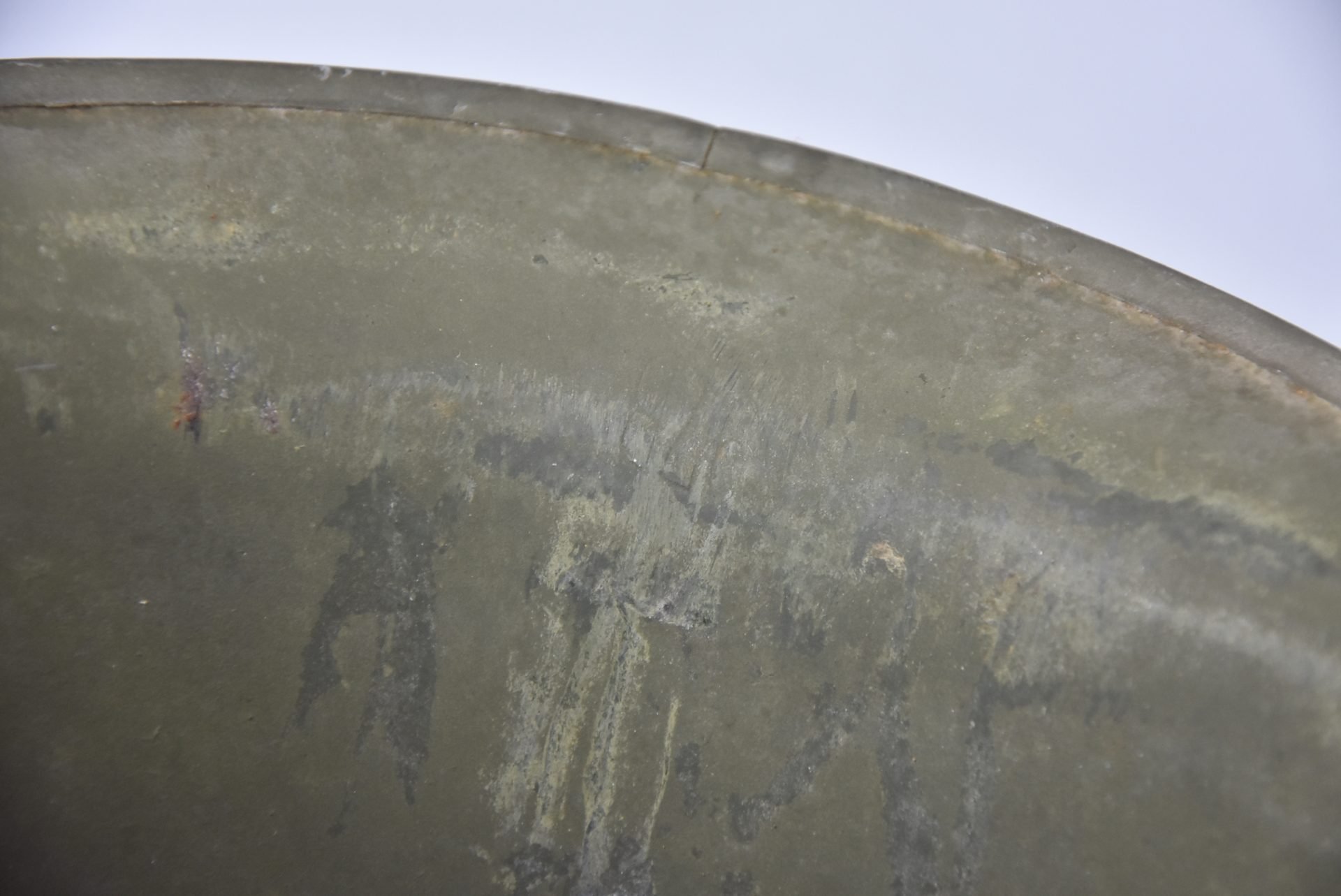 US WW2 M1 front seam fixed bale steel helmet with liner by Westinghouse — image 18