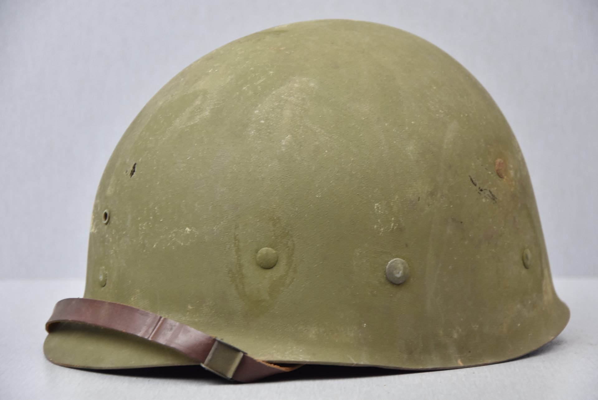 US WW2 M1 front seam fixed bale steel helmet with liner by Westinghouse — image 19