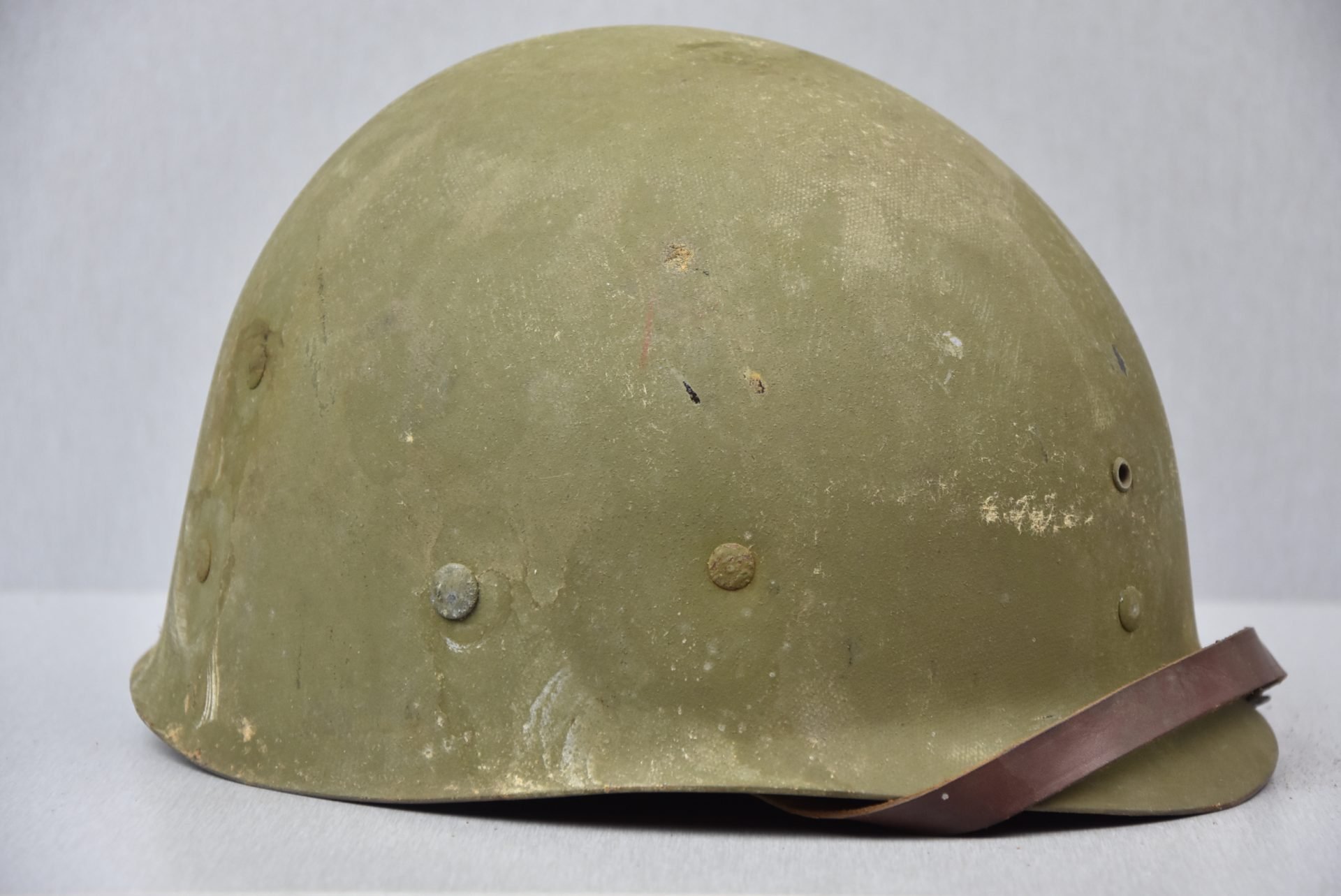US WW2 M1 front seam fixed bale steel helmet with liner by Westinghouse — image 20