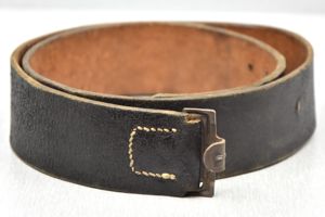 Late war Wehrmacht/Waffen-SS leather equipment belt with RBNr.