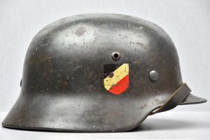 M35 Luftwaffe double decal steel helmet SE64