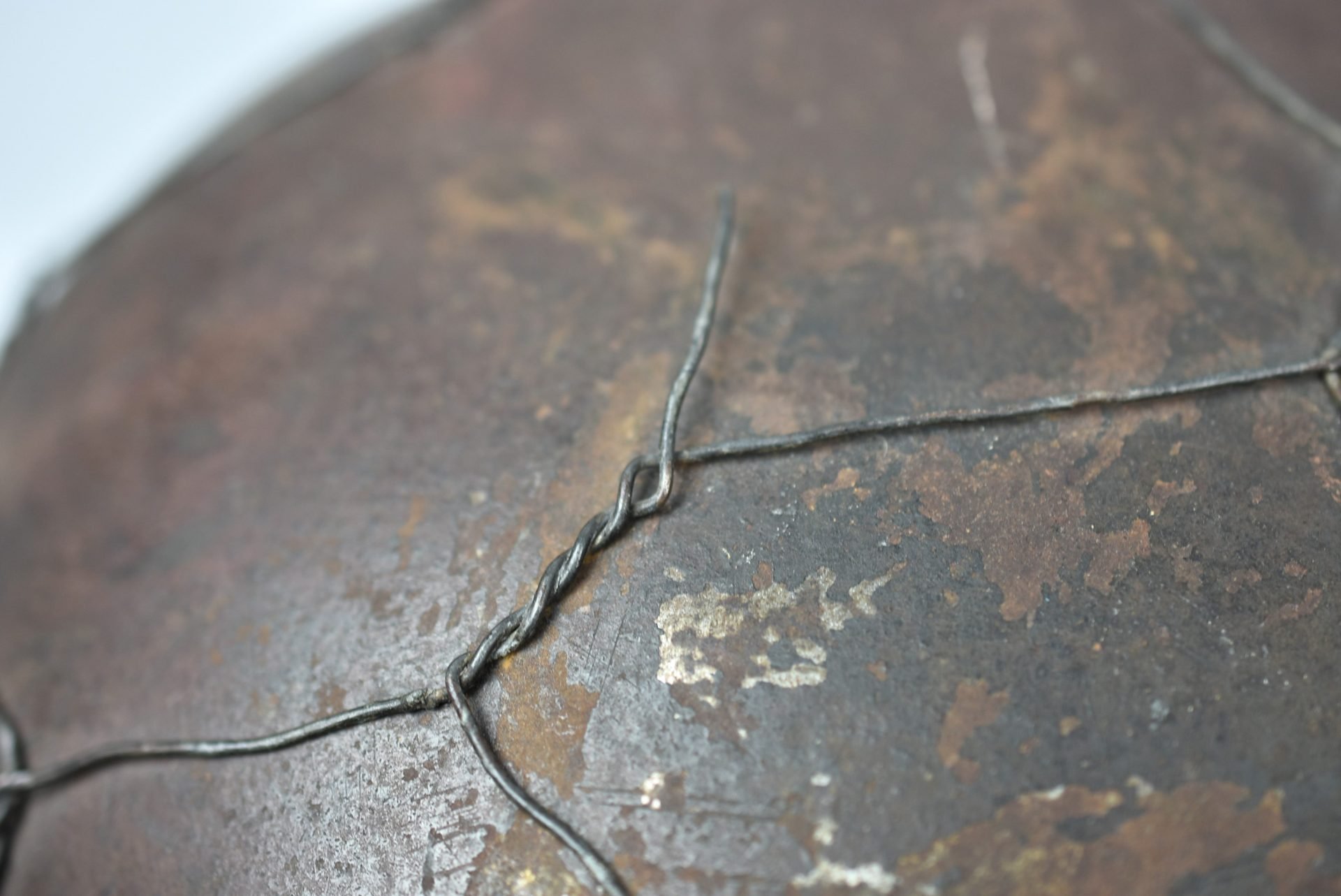 M42 Luftwaffe single decal two tone camoulfage full basket chicken wire helmet ET64 — image 11