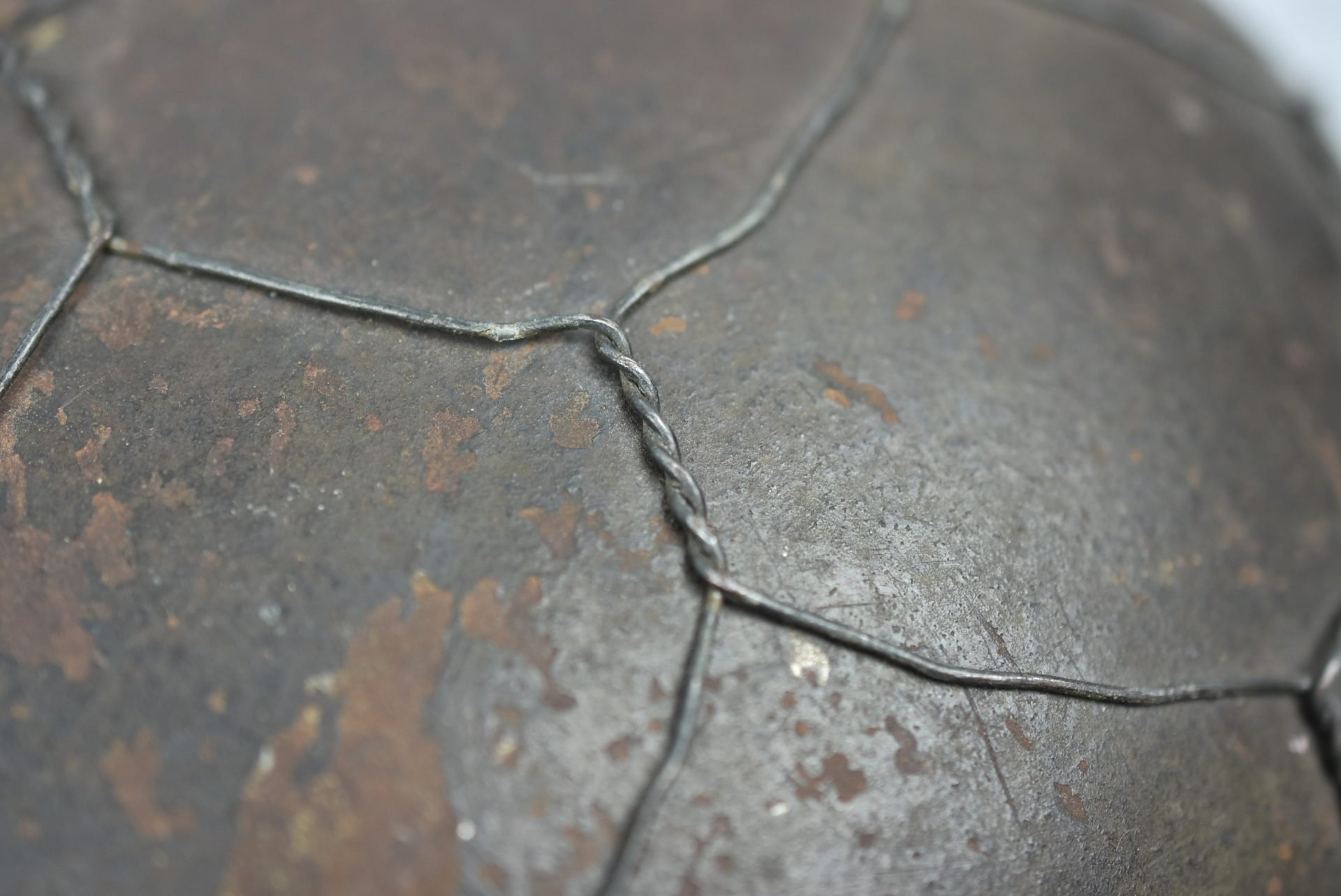 M42 Luftwaffe single decal two tone camoulfage full basket chicken wire helmet ET64 — image 12