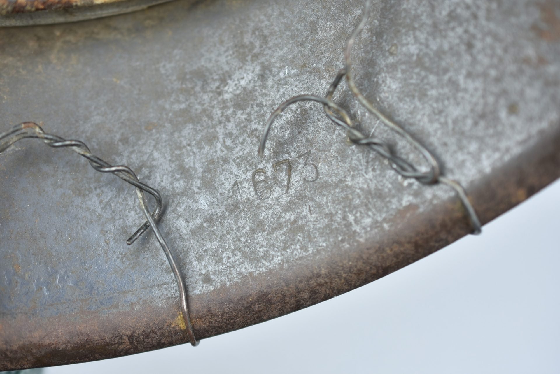 M42 Luftwaffe single decal two tone camoulfage full basket chicken wire helmet ET64 — image 30