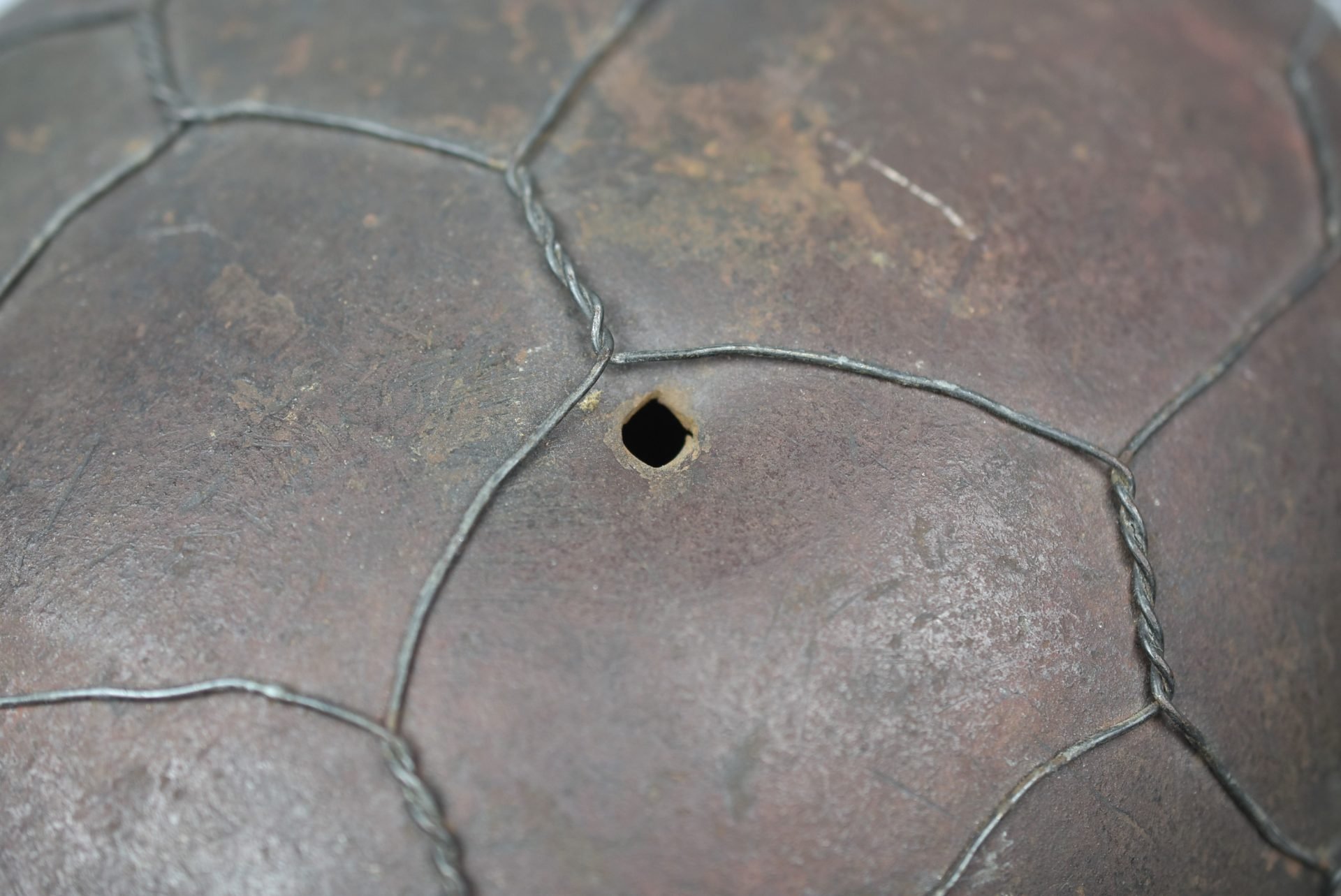 M42 Luftwaffe single decal two tone camoulfage full basket chicken wire helmet ET64 — image 8