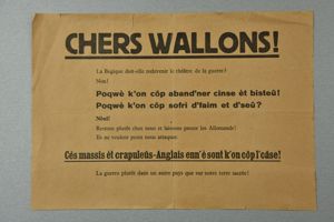 Walloon collaboration propaganda pamflet 'Cher Wallons!'