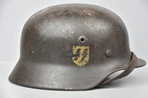 M40 Waffen-SS single decal steel helmet Q66