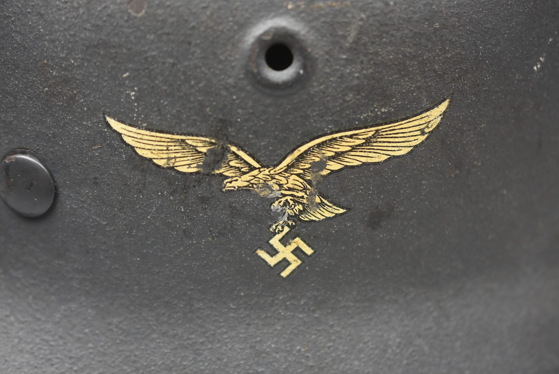 M40 Luftwaffe single decal steel helmet Q64 — image 6