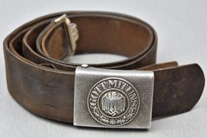 Complete army (Heer) belt with buckle by Hermann Aurich 1937
