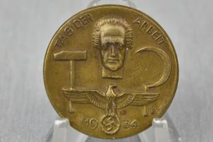 Day badge tinnie Tag Der Arbeit '1 Mai 1934′