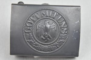 Army (Heer) or Kriegsmarine late war steel belt buckle by …