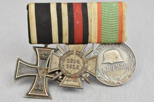 WW1 German three place medal bar