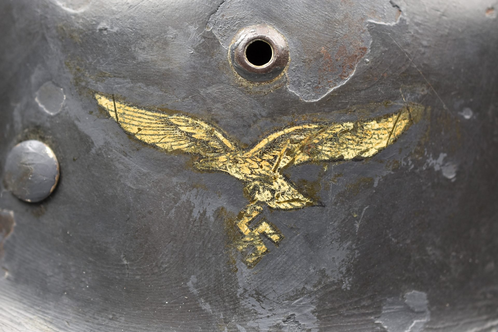 M35 Luftwaffe double decal steel helmet Q64 1937 — image 7