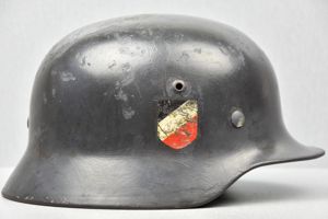 M35 Luftwaffe double decal steel helmet Q64 1937