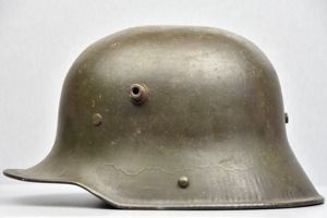 WW1 German M16 steel helmet named and unit marked 1918