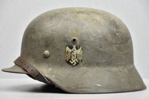 M35 army (Heer) ex-double decal steel helmet Q64 1938