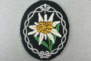 Army (Heer) mountain trooper 'Gebirgsjäger' edelweiss sleeve badge