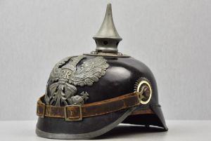 M15 German 'Prussian' spike helmet unit marked 1917