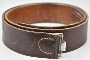 RARE Brown colored Wehrmacht equipment belt by Eugen Huber 1935